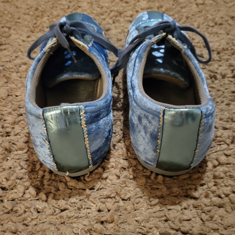 WOMENS VINTAGE BRIDGEWATER STUDIO VELVET SHOES BABY BLUE SIZE 6.5 - Picture 10 of 11